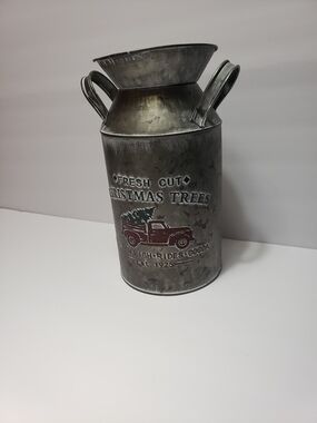 KIRKLAND'S Galvanized Christmas Tin Bucket